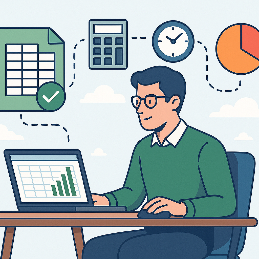 Infografica con Excel a costo unico da un lato e abbonamenti mensili dall’altro