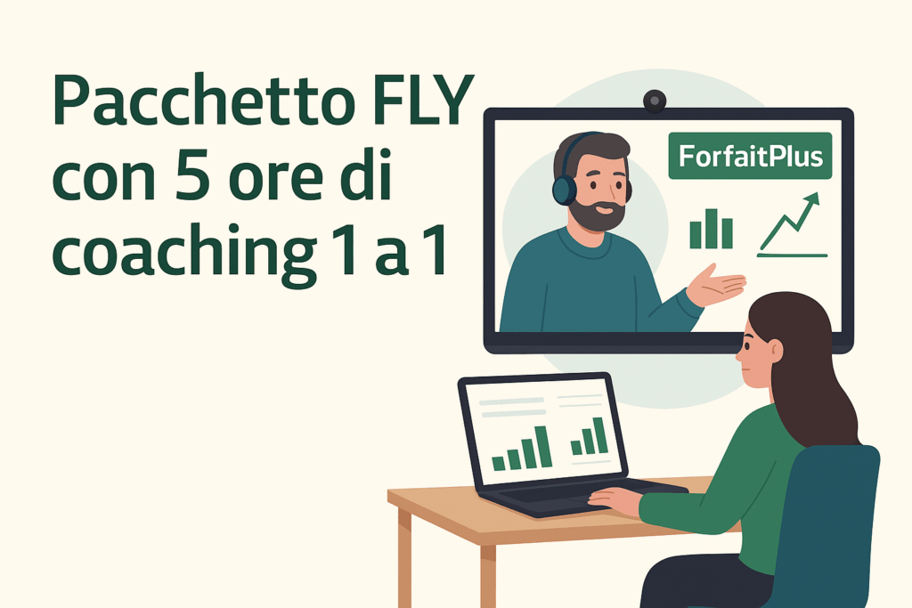 Pacchetto FLY con 5 ore di coaching 1 a 1 per il gestionale Excel